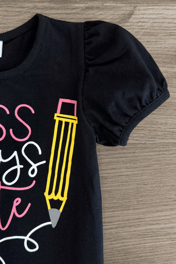 "Miss Always Write" Suede Skirt Set | Sparkle in Pink