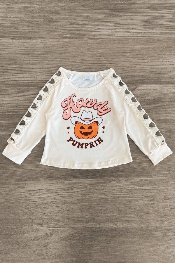 "Howdy Pumpkin" Suede Bell Bottom Set | Sparkle in Pink