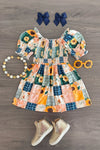 Faux Quilted Sunflower Dress | Sparkle in Pink