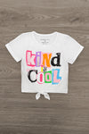 "Kind Is Cool" Denim Pant Set | Sparkle in Pink