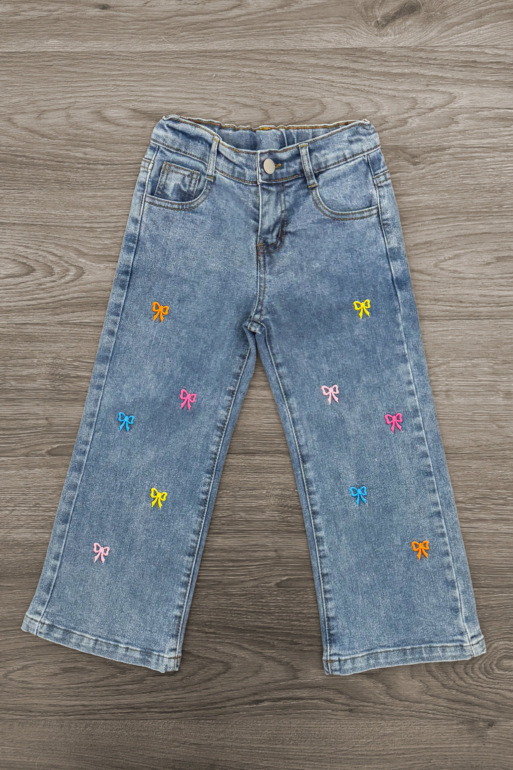 "Kind Is Cool" Denim Pant Set | Sparkle in Pink