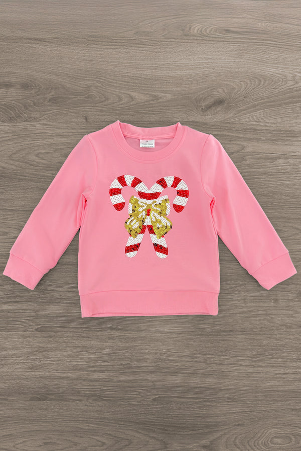 Sequin Candy Cane Skirt Set | Sparkle in Pink