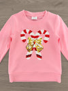 Sequin Candy Cane Skirt Set | Sparkle in Pink