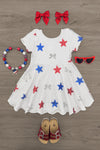 Sequin Bows & Stars Dress
