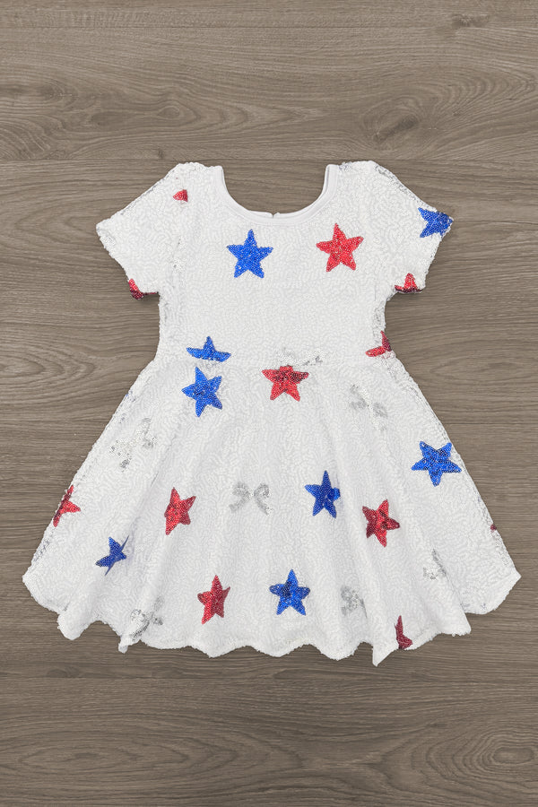 Sequin Bows & Stars Dress