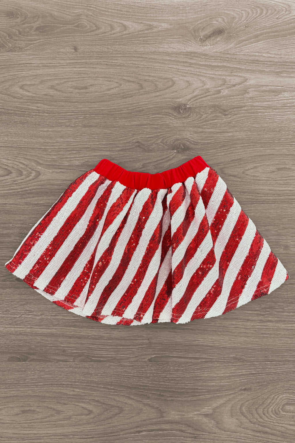 Sequin Candy Cane Skirt Set | Sparkle in Pink