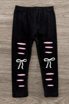 "Girl... An Attitude With A Bow" Legging Set | Sparkle in Pink