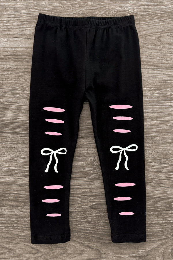 "Girl... An Attitude With A Bow" Legging Set | Sparkle in Pink