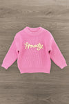 "Howdy" Pink Cowgirl Bell Bottom Set | Sparkle in Pink