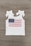 American Flag Sequin Skirt Set