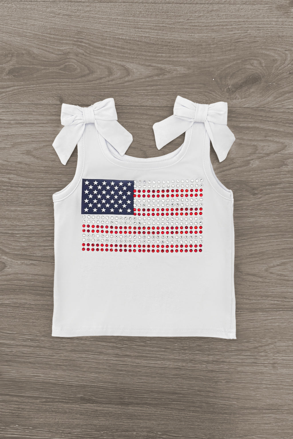American Flag Sequin Skirt Set