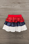 American Flag Sequin Skirt Set