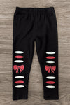 "Bows Before Mistletoes" Legging Set | Sparkle in Pink