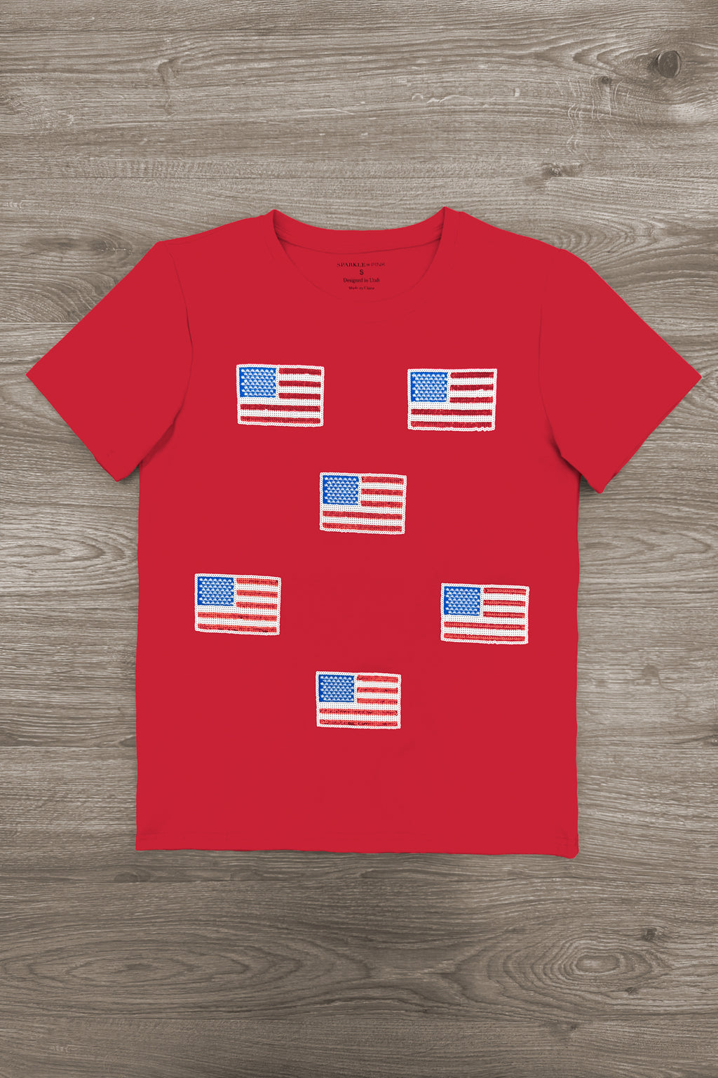 Red & White American Flag Tops
