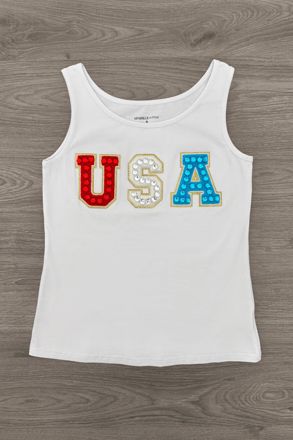 Mom & Me - "USA" Top & Skirt Set | Sparkle in Pink