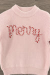 "Merry" Knit Pink Sweater Flare Pant Set | Sparkle in Pink