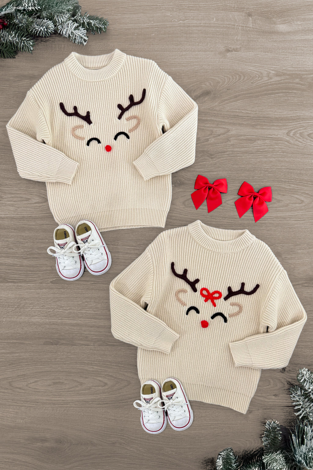 Reindeer Knit Sweater - Boy or Girl | Sparkle in Pink