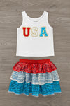 Mom & Me - "USA" Top & Skirt Set | Sparkle in Pink