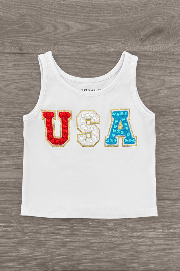 Mom & Me - "USA" Top & Skirt Set | Sparkle in Pink