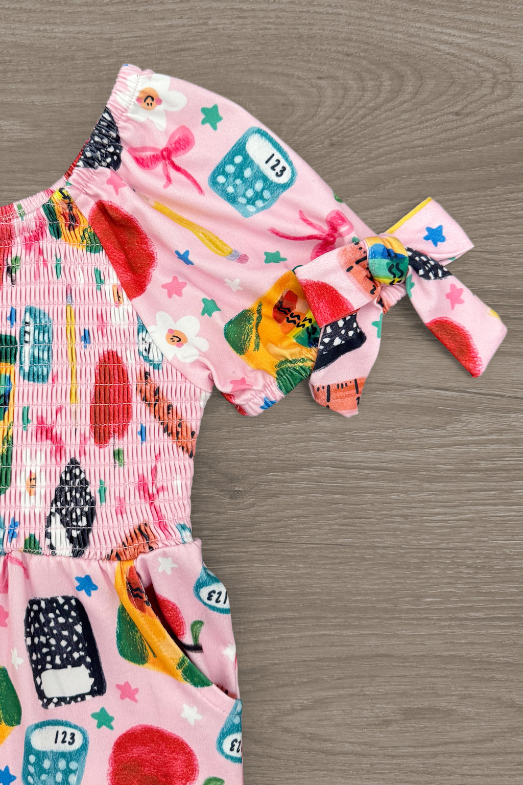 Pink School Supplies Jumpsuit | Sparkle in Pink