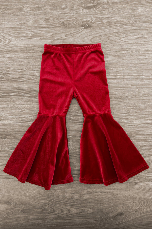 "Holly Jolly" Velvet Bell Bottom Set | Sparkle in Pink
