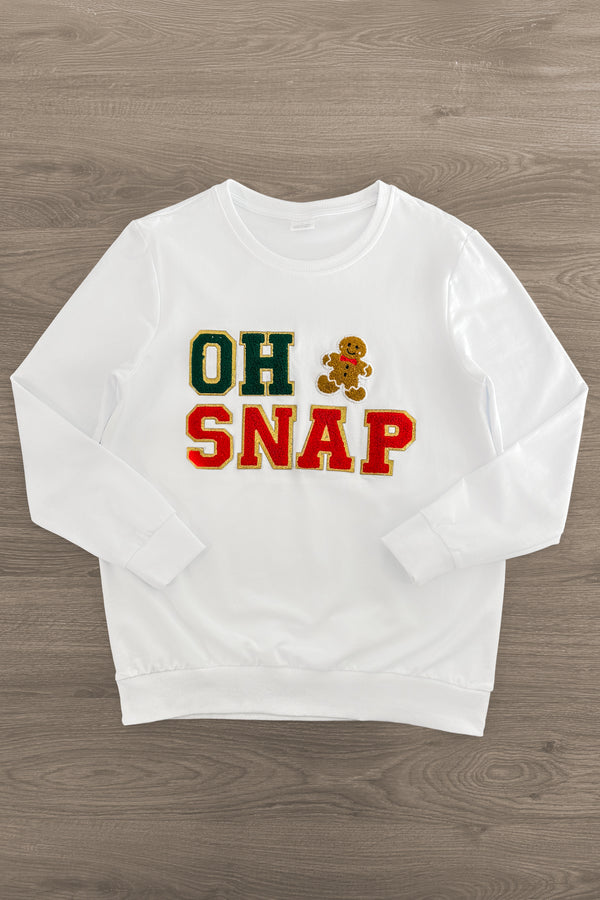 Mom & Kid - "Oh Snap" Chenille Patch Top | Sparkle in Pink