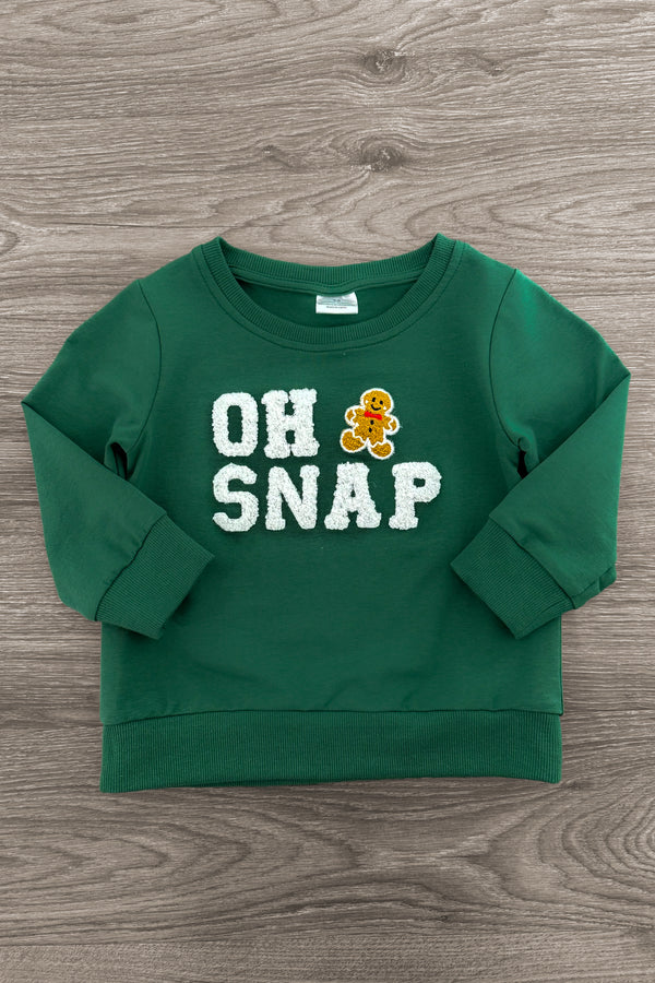 Mom & Kid - "Oh Snap" Chenille Patch Top | Sparkle in Pink