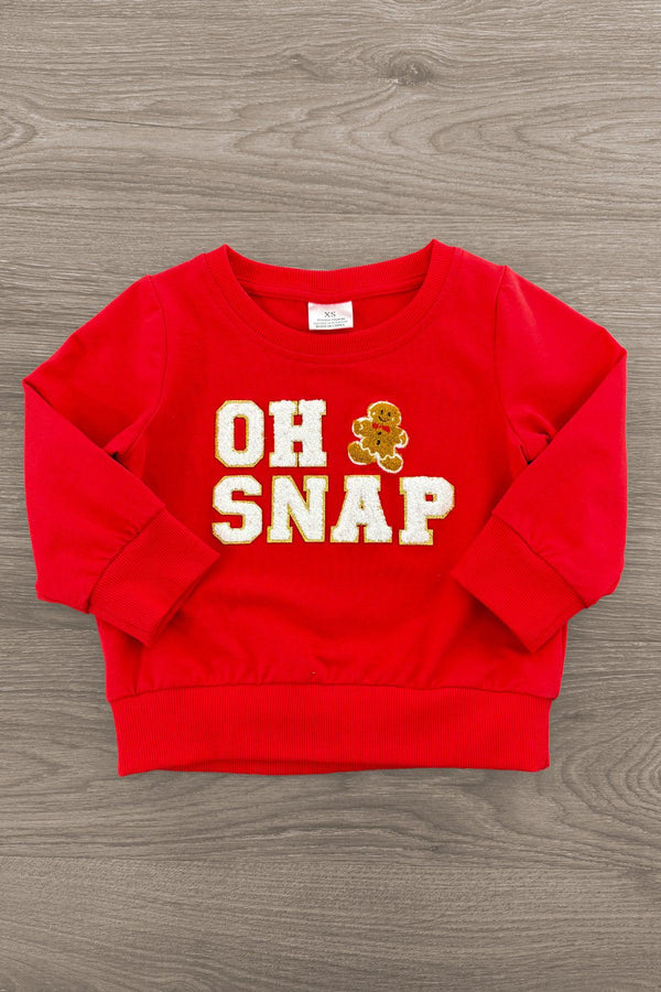 Mom & Kid - "Oh Snap" Chenille Patch Top | Sparkle in Pink
