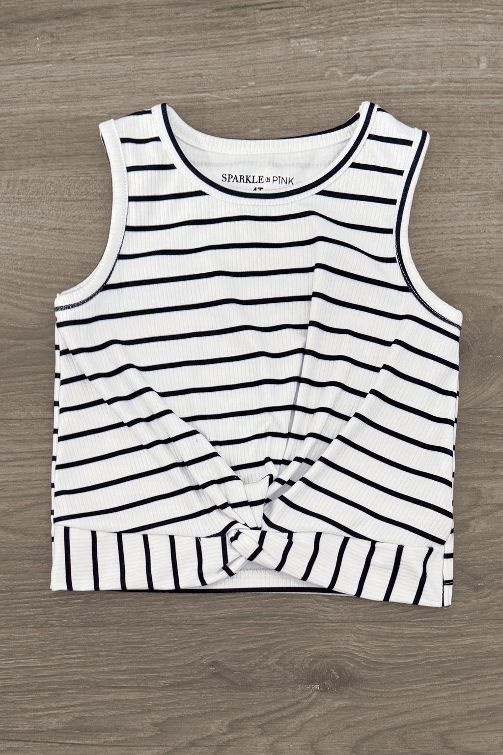 White & Pink Stripe Short Set