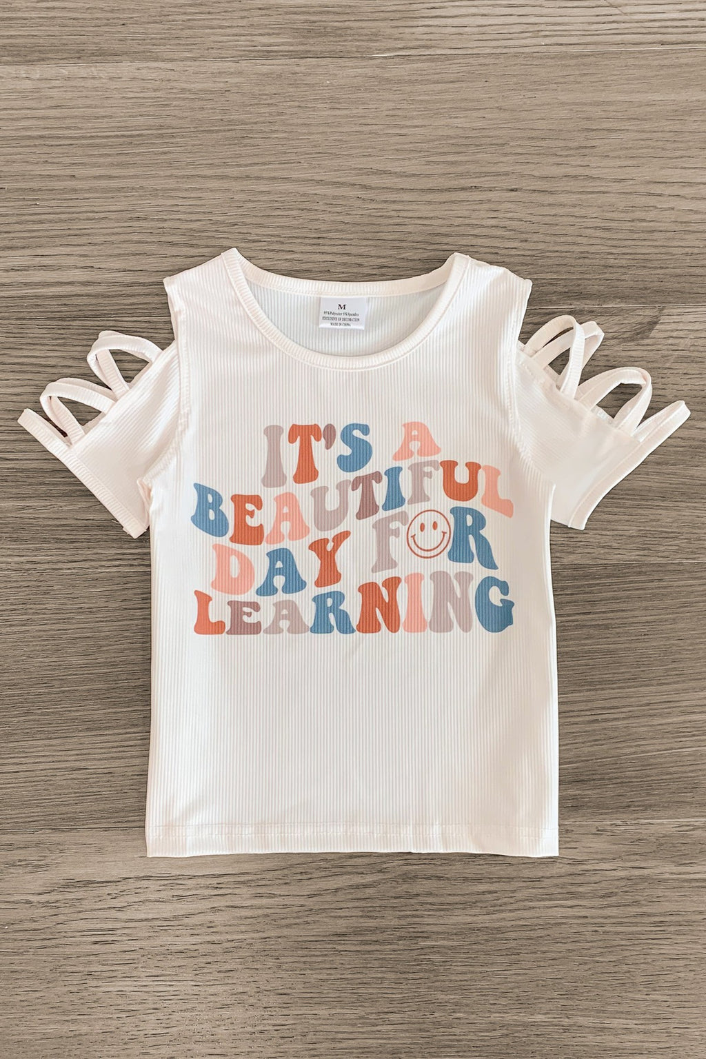 "It's A Beautiful Day For Learning" Pleather Short Set | Sparkle in Pink