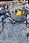 "Sharp & Sassy" Denim Short Set | Sparkle in Pink