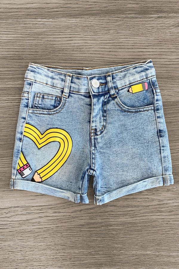 "Sharp & Sassy" Denim Short Set | Sparkle in Pink