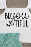 "Be You Tiful" Mint Pant Set