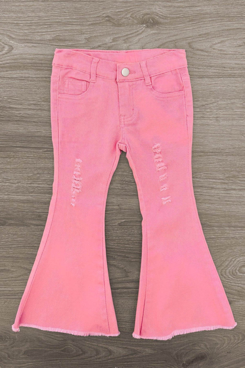 Pink Pencil Flare Denim Pant Set