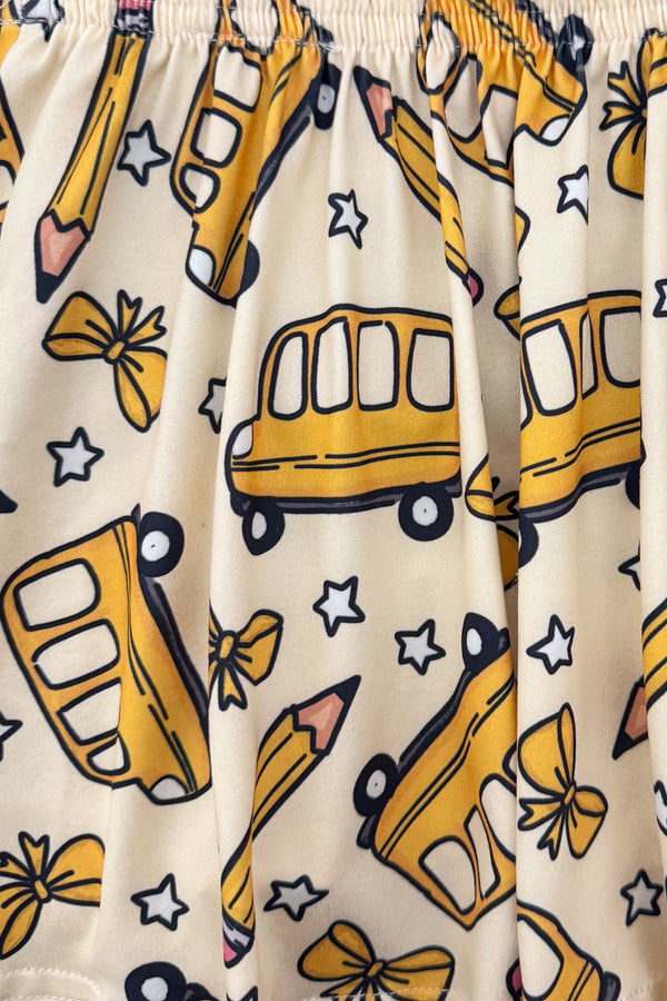 Pencil Bow Suspender Skirt Set