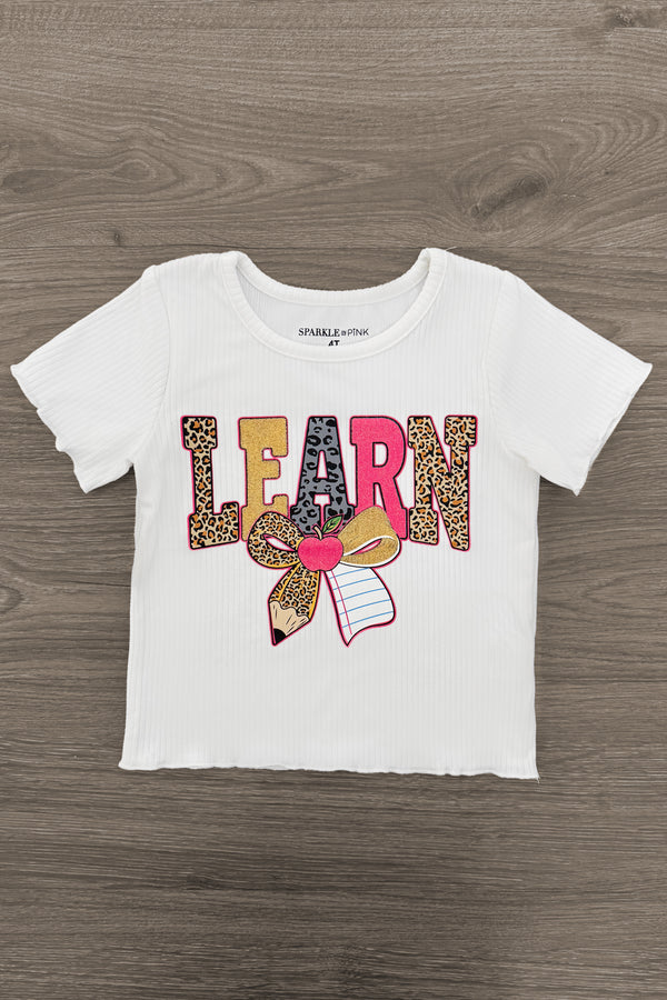 Mom & Me - "Teach & Learn" Glitter Cheetah Print Top