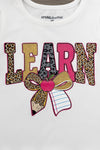 Mom & Me - "Teach & Learn" Glitter Cheetah Print Top
