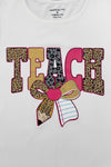 Mom & Me - "Teach & Learn" Glitter Cheetah Print Top