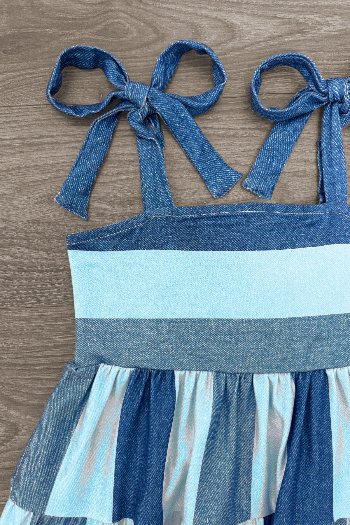 Mom & Me - Faux Denim Patch Dress
