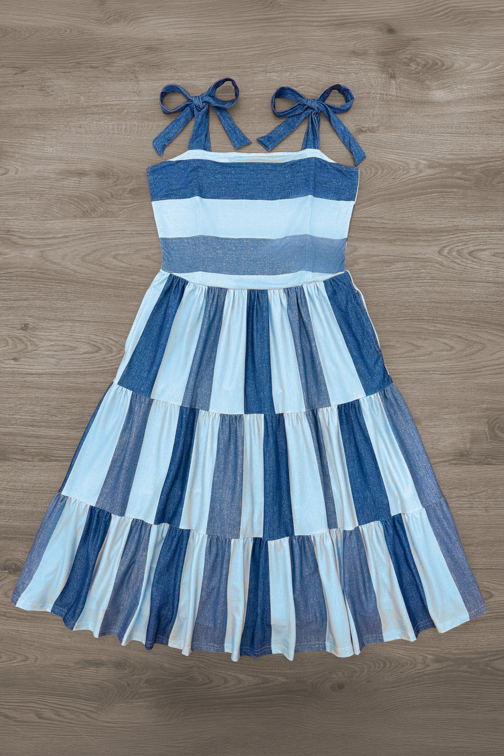 Mom & Me - Faux Denim Patch Dress