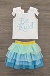 "Be Kind" Glitter Tutu Skirt Set