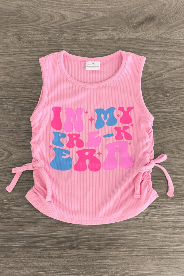 "In My Pre-K - 6th Grade Era" Denim Short Set | Sparkle in Pink