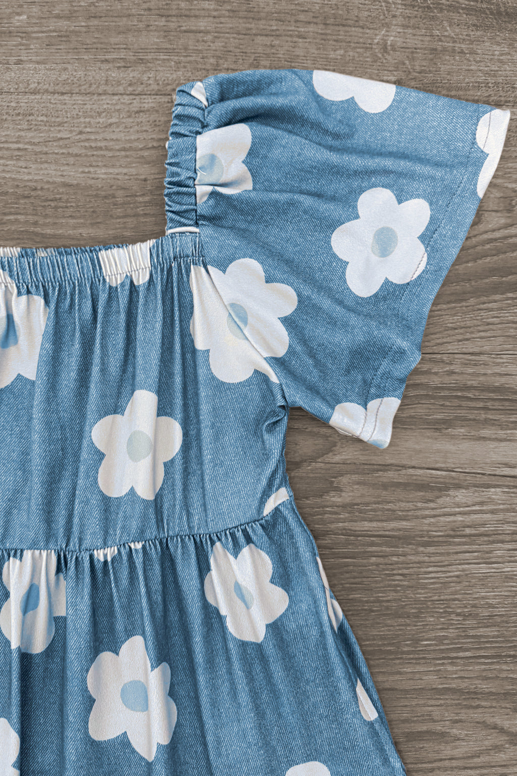 Mom & Me - Faux Denim Flower Dress