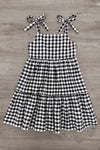 Mom & Me - Black & White Gingham Dress