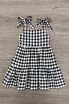 Mom & Me - Black & White Gingham Dress