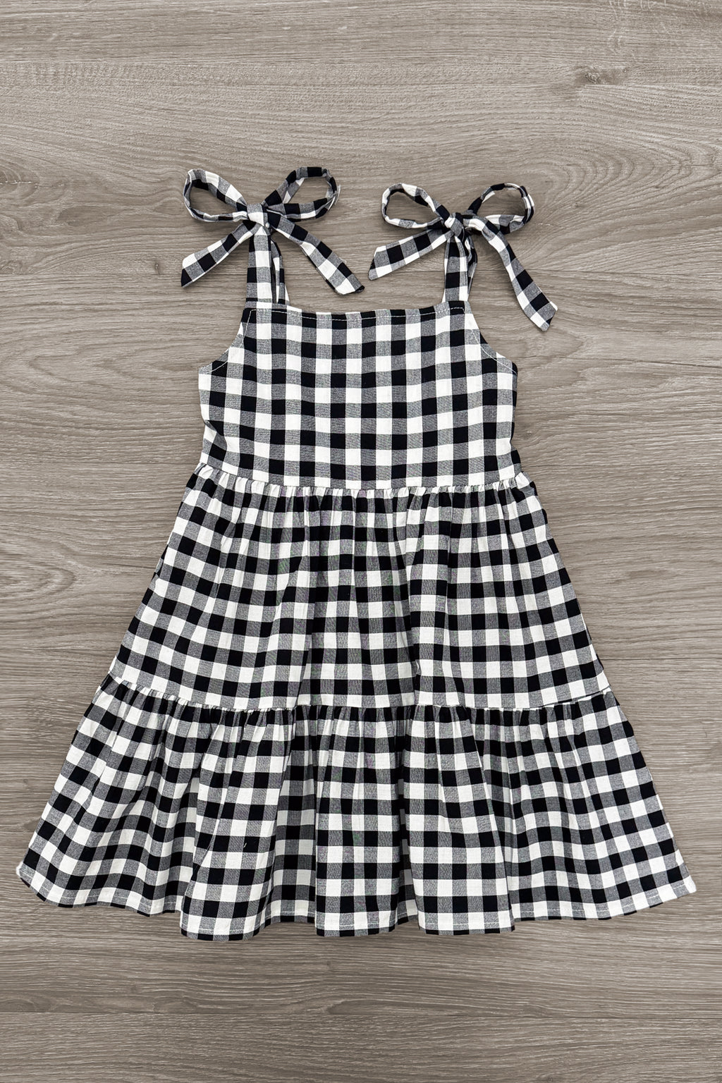 Mom & Me - Black & White Gingham Dress