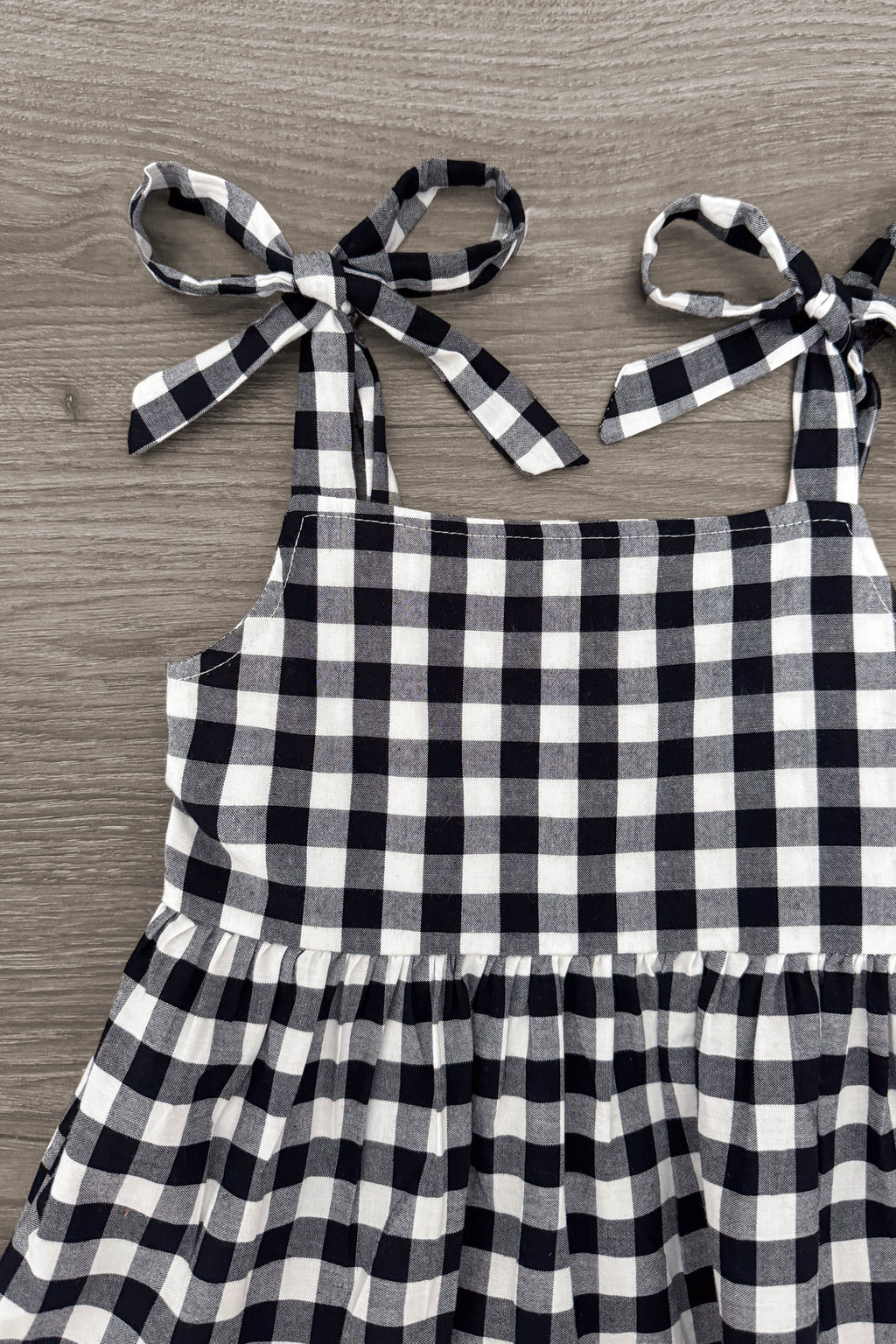 Mom & Me - Black & White Gingham Dress