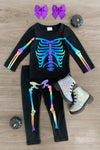 Mom & Me - Holographic Skeleton Costume Set - Sparkle in Pink