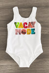Mom & Me - "Vacay Mode" White Sequin Swimsuit | Sparkle in Pink