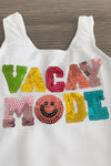 Mom & Me - "Vacay Mode" White Sequin Swimsuit | Sparkle in Pink